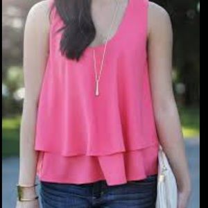 Bundle for $5! Ann Taylor small petite coral layered top.